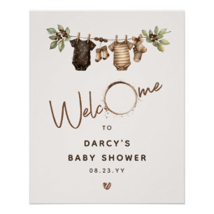 A Baby is Brewing' Coffee Baby Shower Poster