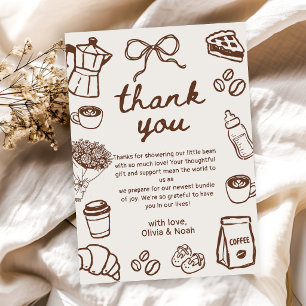 A Baby is Brewing Coffee Baby Shower Thank You Card