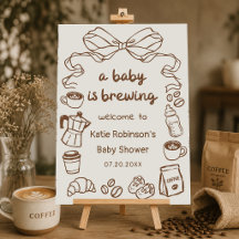 A Baby is Brewing Coffee Baby Shower Welcome