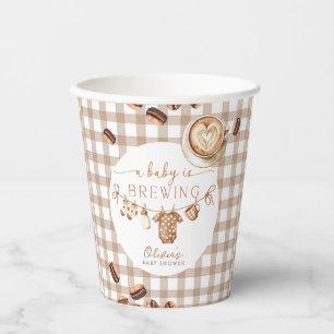 A Baby is Brewing Coffee Bean Baby Shower Paper Cups