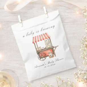 A Baby Is Brewing Coffee Cart Baby Shower Favour Bags