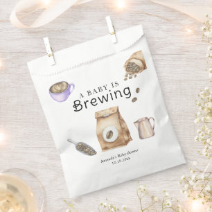 A Baby Is Brewing Coffee Cup Baby Shower Favour Bags