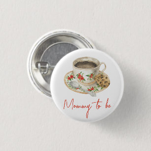 A Baby Is Brewing Coffee Cup - Mummy to be 3 Cm Round Badge