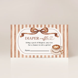 A Baby is Brewing Coffee Diaper Raffle Enclosure Card