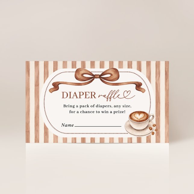 A Baby is Brewing Coffee Diaper Raffle Enclosure Card (Creator Uploaded)