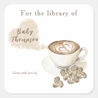 A baby is brewing coffee - for the library of