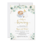 A Baby Is Brewing Coffee Greenery Baby Shower