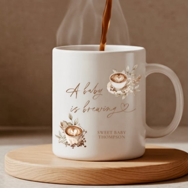 A Baby is Brewing Coffee Mug | Personalised Coffee (Creator Uploaded)