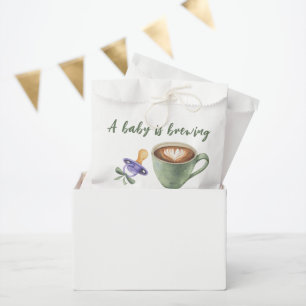 A Baby Is Brewing Coffee Pacifier Bow Baby Shower Favour Bags