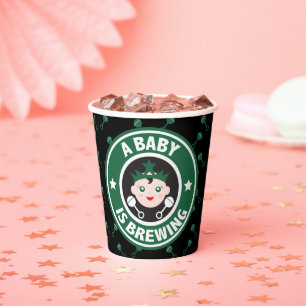 A baby is Brewing Coffee Paper Cups