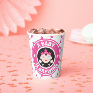 A baby is Brewing Coffee Paper Cups