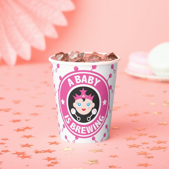 A baby is Brewing Coffee Paper Cups (Insitu)