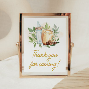 A Baby is Brewing Coffee Thank you for Coming Poster