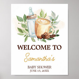 A Baby is Brewing Coffee Welcome Sign