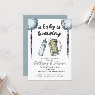 A Baby Is Brewing Couples Baby Shower Invitation