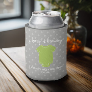 A Baby is Brewing - Couples Shower Favour Neutral Can Cooler