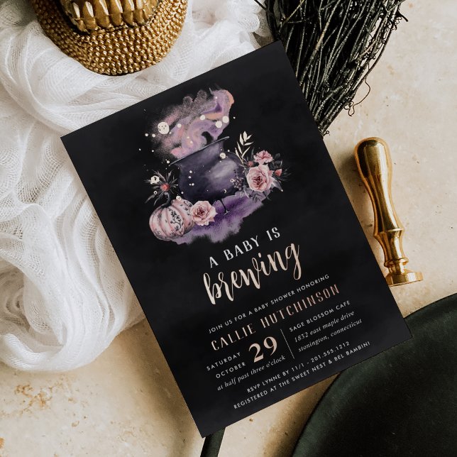 A Baby Is Brewing | Cute Halloween Baby Shower (Creator Uploaded)