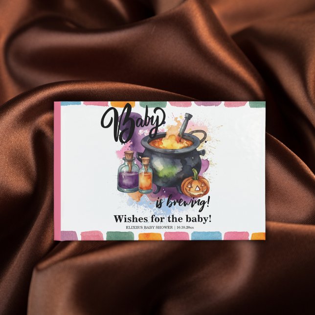 A Baby Is Brewing | Cute Halloween Baby Shower Guest Book (Creator Uploaded)