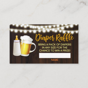 A Baby is Brewing Diaper Raffle Card