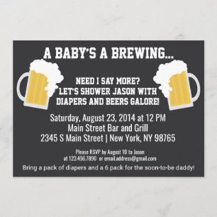 A Baby is Brewing Diaper Shower Invitation
