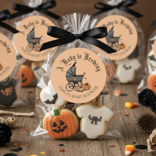 A Baby is Brewing Fall Baby Shower Favour Sticker