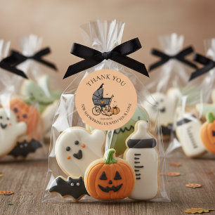 A Baby is Brewing Fall Baby Shower Thank You Classic Round Sticker