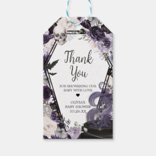 A Baby is Brewing Gothic Halloween Favour Tags