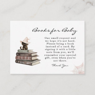 A Baby is Brewing Halloween Baby Shower Books Enclosure Card