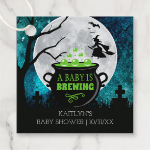 A Baby Is Brewing Halloween Baby Shower Favour Tags