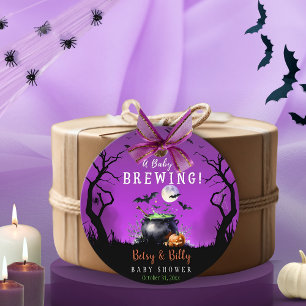 A Baby Is Brewing Halloween Baby Shower  Favour Tags