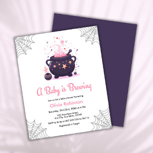 A Baby is Brewing Halloween Baby Shower Invite