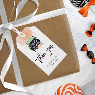 a baby is brewing Halloween Baby Shower Peach Gift Tags