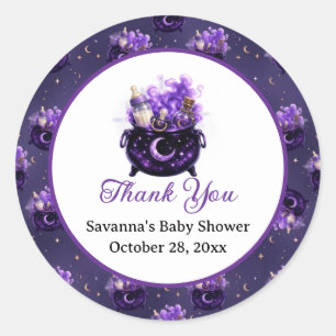 A Baby Is Brewing Halloween Baby Shower Sticker