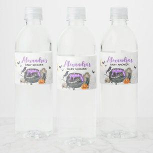 A Baby is Brewing Halloween Baby Shower  Water Bottle Label