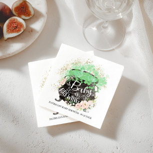A Baby Is Brewing Halloween Girl Baby Shower  Napkin