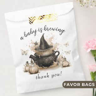 A Baby Is Brewing Halloween Neutral Baby Shower Favour Bags