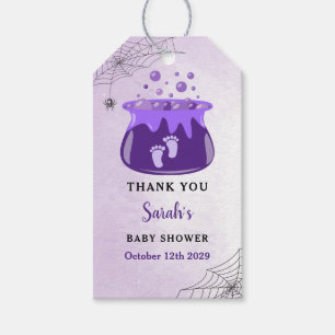 A Baby Is Brewing Halloween Witch Baby Shower Gift Tags