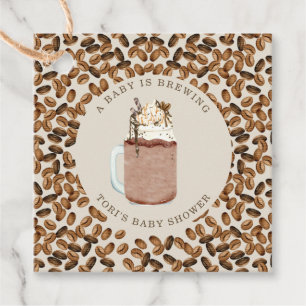 A Baby Is Brewing Iced Coffee Baby Shower Favour Favour Tags