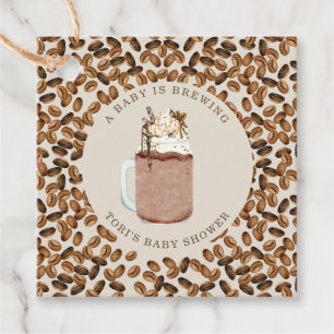 A Baby Is Brewing Iced Coffee Baby Shower Favour Tags