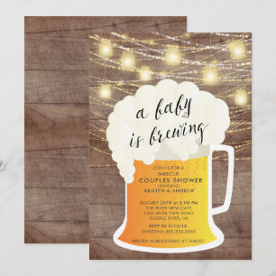 A Baby Is Brewing Neutral Baby Shower Invitation