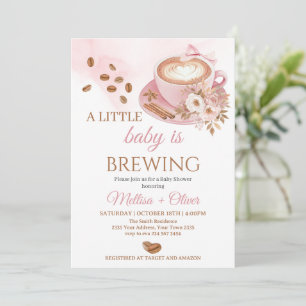 A Baby Is Brewing Oh Baby Coffee Beans Baby Shower Invitation