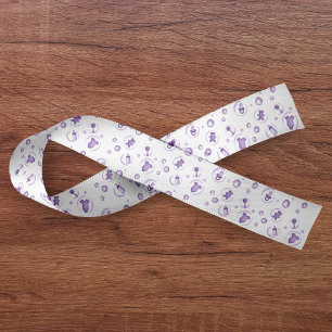 A Baby is Brewing Pattern Halloween Baby Shower Satin Ribbon