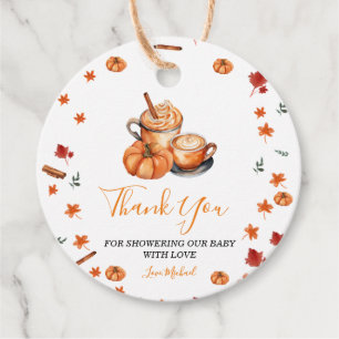 A Baby Is Brewing Pumpkin Spice Coffee Baby Shower Favour Tags