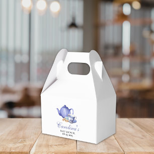 A Baby is Brewing purple Tea Party Baby Shower Favour Box
