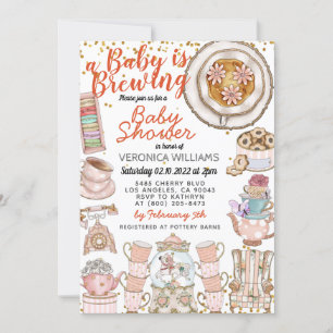 A Baby is Brewing Shower Invitation