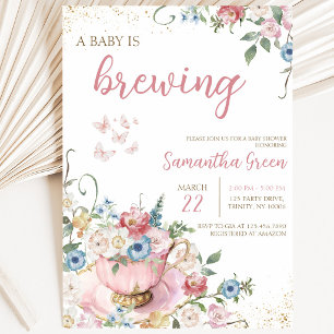 A Baby is Brewing Shower Invitation