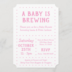 A Baby is Brewing, Shower Invite