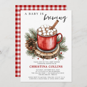 A Baby is Brewing Simple Baby Shower Invitation