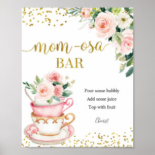 A Baby is Brewing Tea Party Momosa Bar Sign