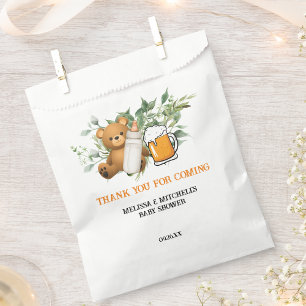 A baby is brewing teddy bear beer thank you  favour bags